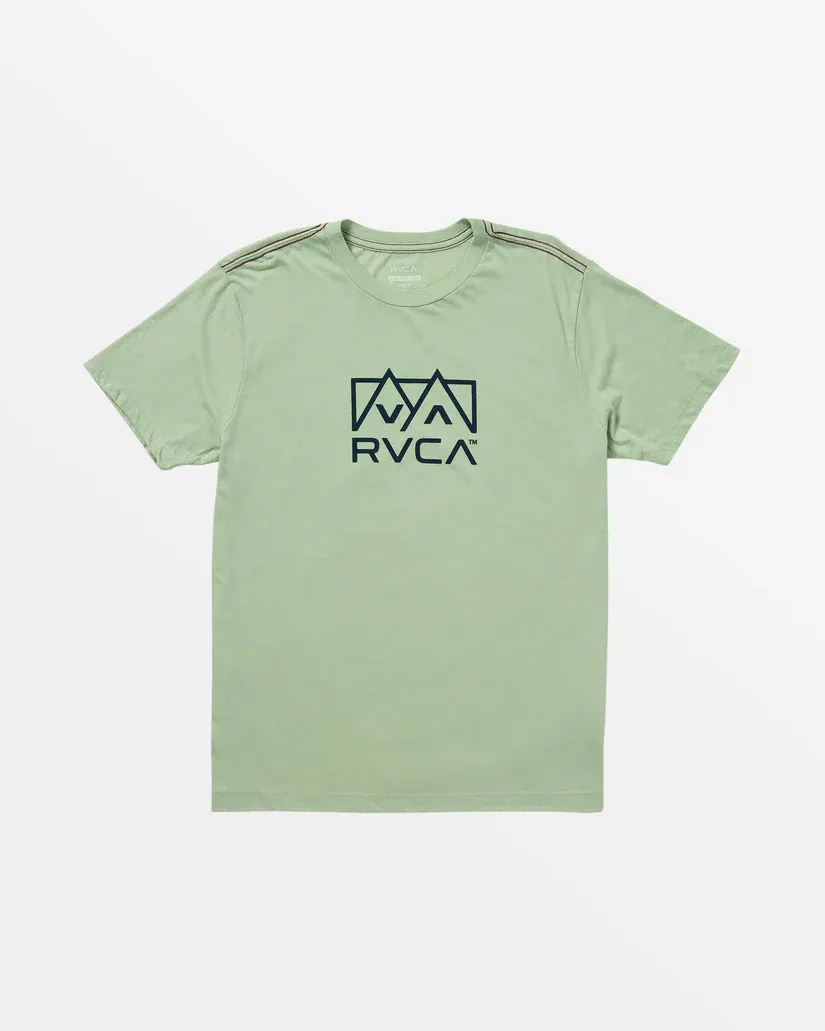 RVCA Peaks Tee - Granite Green