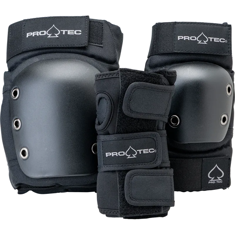 Pro-Tec 3 Pack Pad Set Open Back - Black