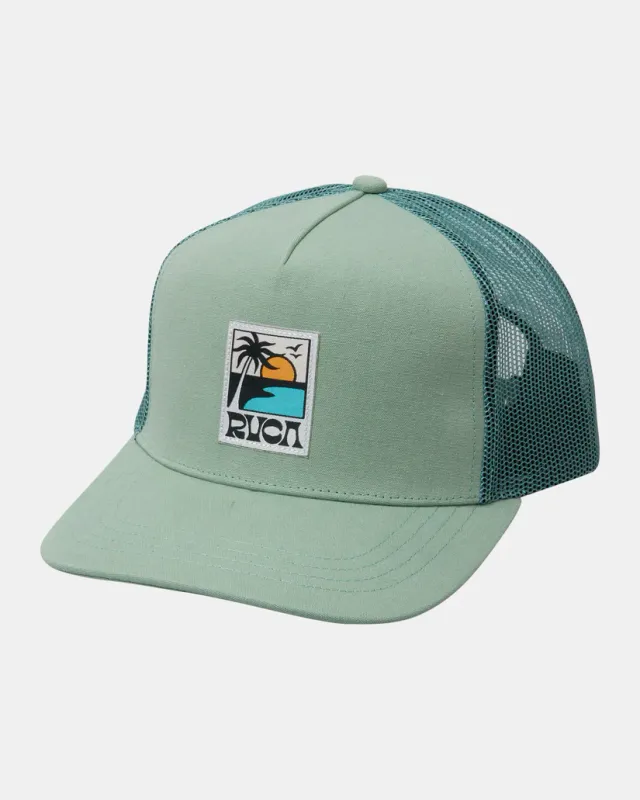 RVCA Palm Set Trucker - Granite Green