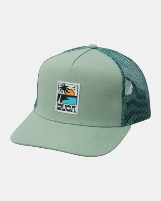 RVCA Palm Set Trucker - Granite Green