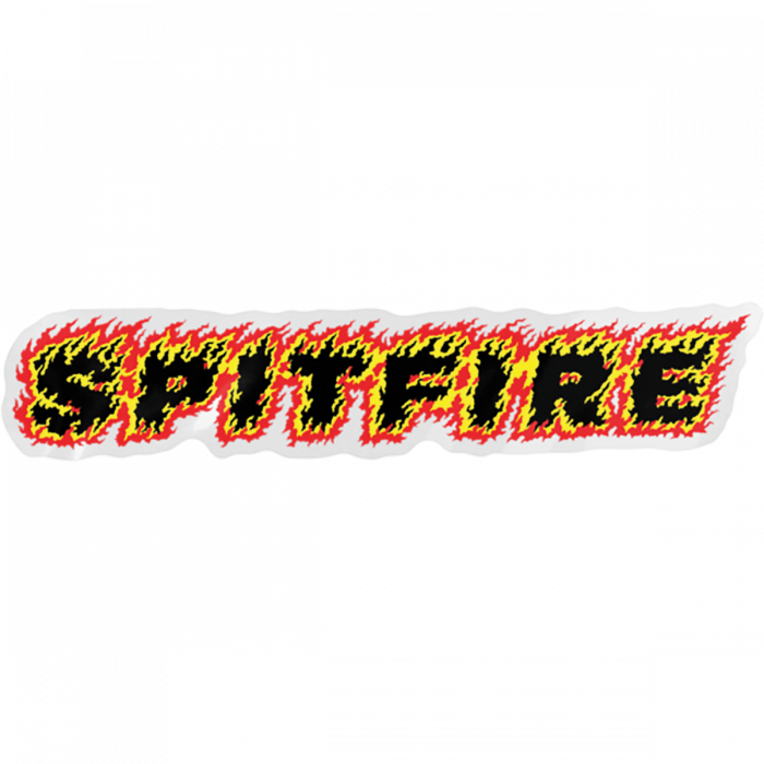 SF Flames Script Sticker Med