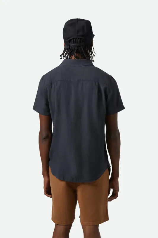 Brixton Charter Cotton SS Woven - Washed Black