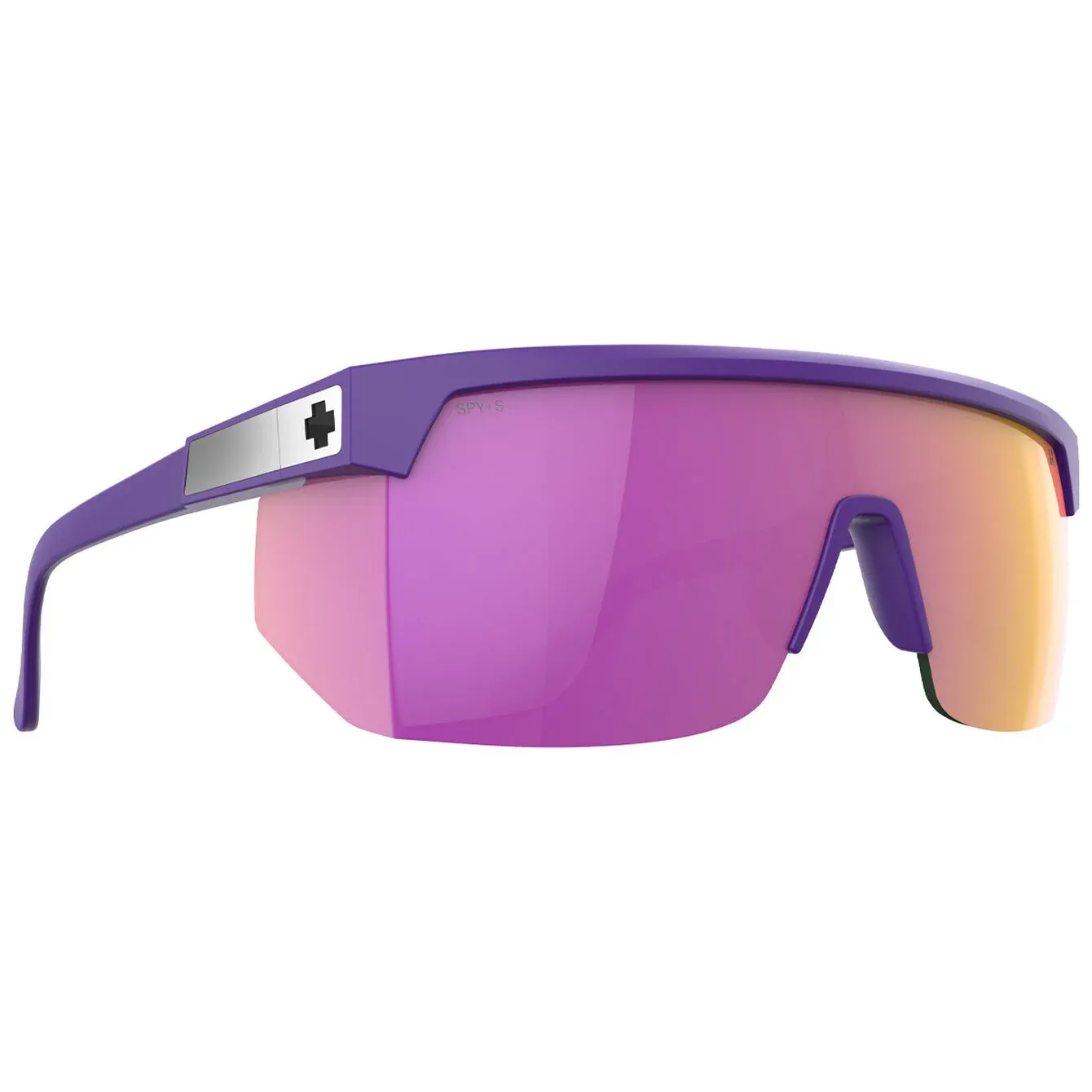 Spy Super Flynn ANSI Matte Purple - Happy Grey Green Pink Mirror