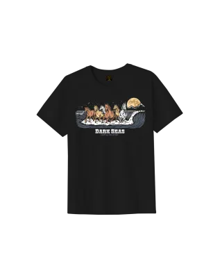 Dark Seas Wave Runners Pigment Tee - Black L