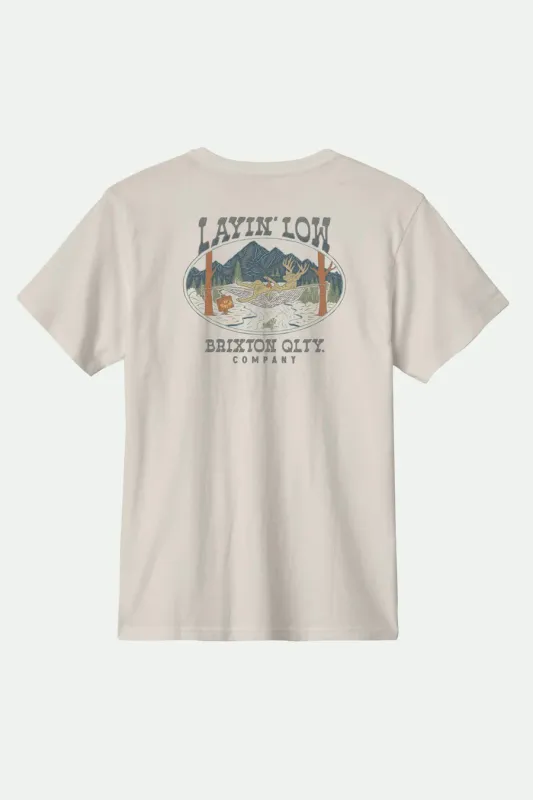 Brixton Layin&#39; Low SS Tee - Cream