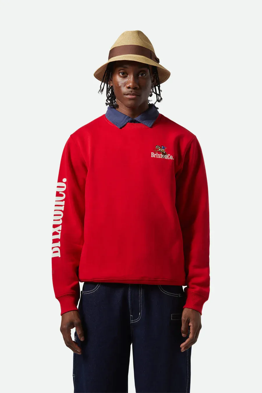 Brixton Inwood Crew - Crimson