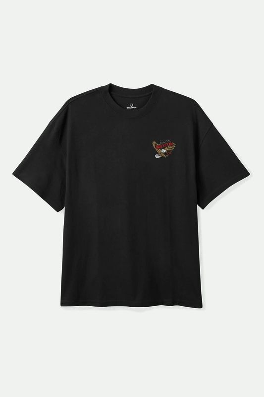 Brixton Keller Tee - Black Worn Wash