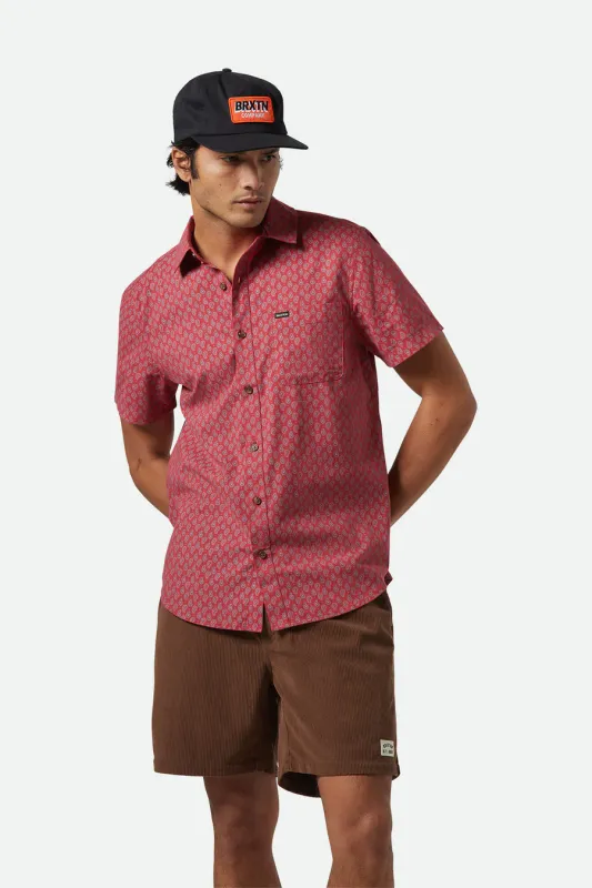 Brixton Charter SS Woven - Rust Red/Paisley