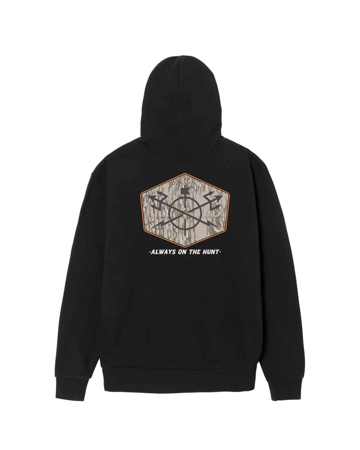 Dark Seas Solid Oak Midweight Fleece - Black L