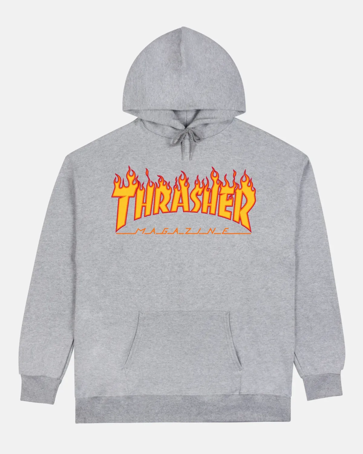 Thrasher Flame Logo Hood - Grey