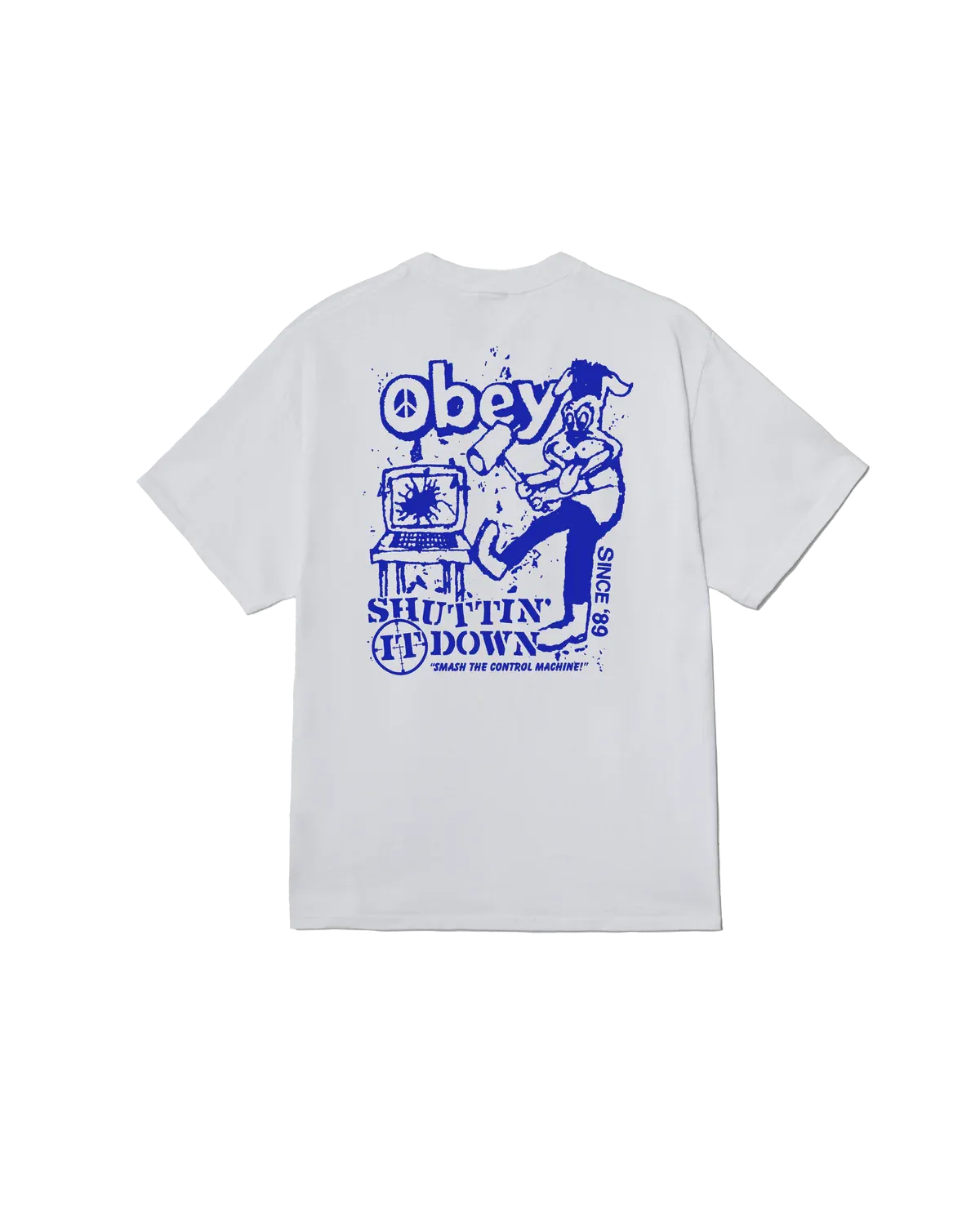 Obey Smash The Control Machine Tee - Cream