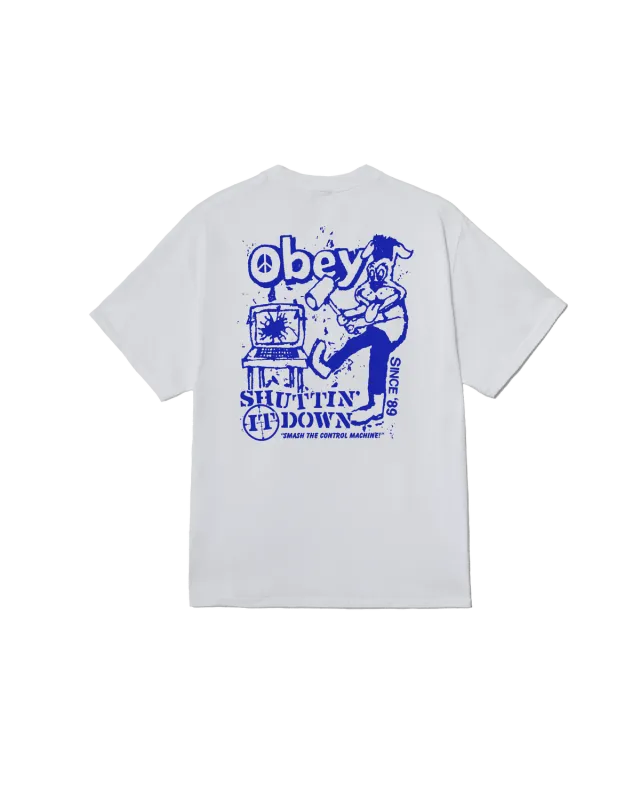 Obey Smash The Control Machine Tee - Cream