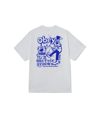 Obey Smash The Control Machine Tee - Cream