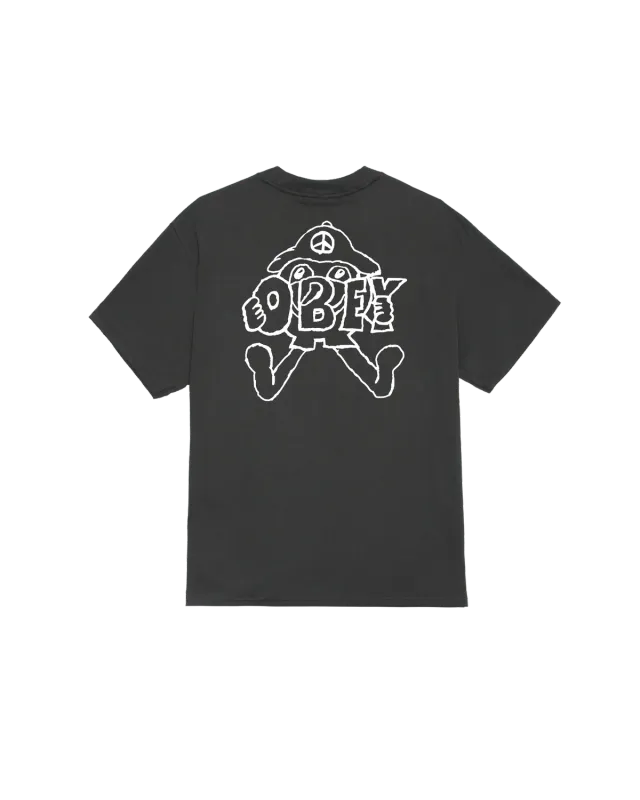 Obey Peace Troll Tee - Vintage Black
