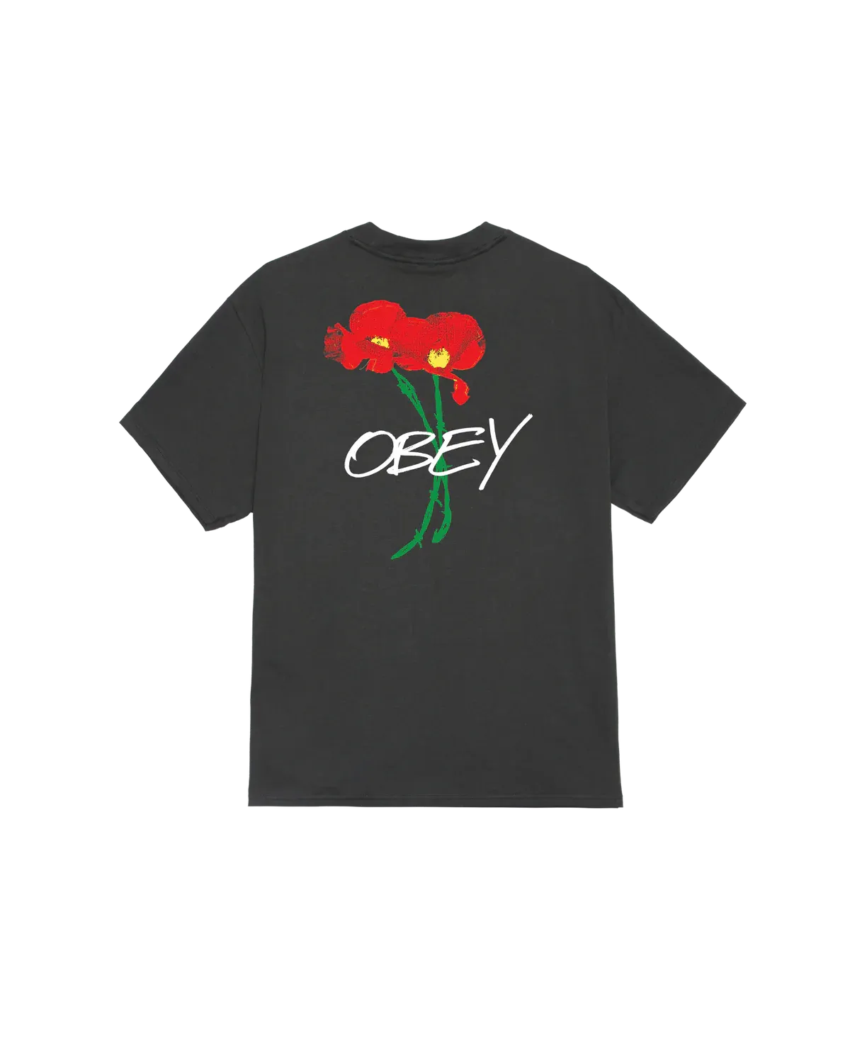 Obey Poppies Tee - Vintage Black