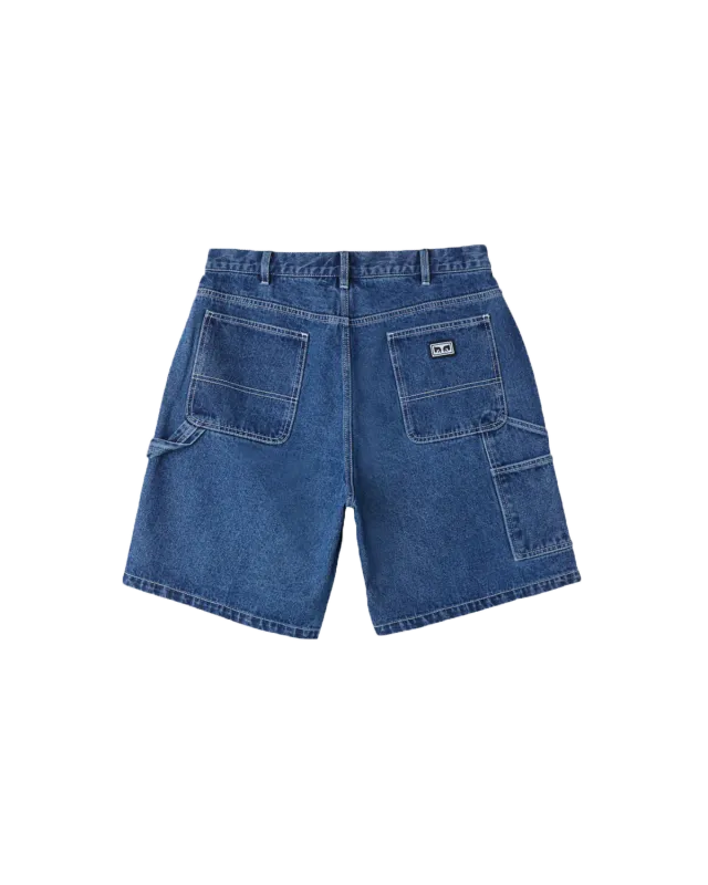 Obey Bigwig Denim Carpenter Short - Stone Wash