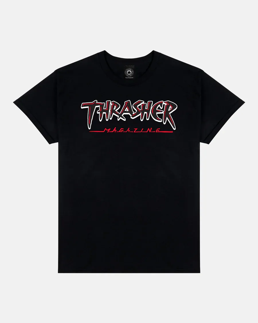 Thrasher Slash Tee - Black