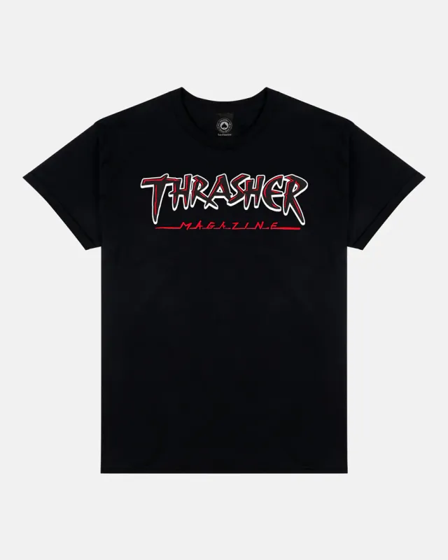 Thrasher Slash Tee - Black