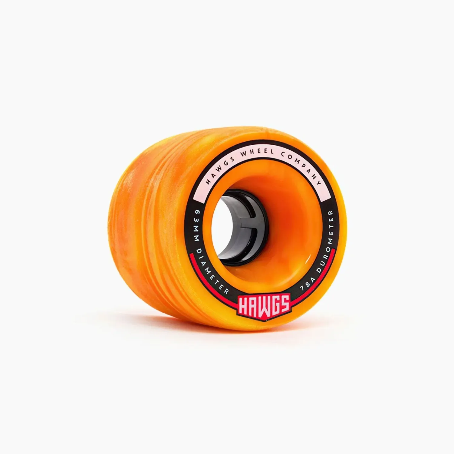 Hawgs Fatty Wheel 63mm - Orange/Yellow Swirl 78A