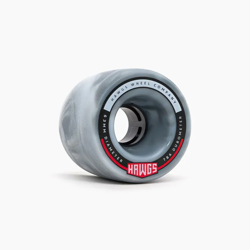 Hawgs Fatty Wheel 63mm - Grey/White Swirl 78A
