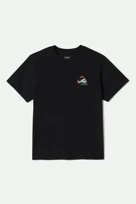Brixton Stride Heavyweight Tee - Black Classic Wash
