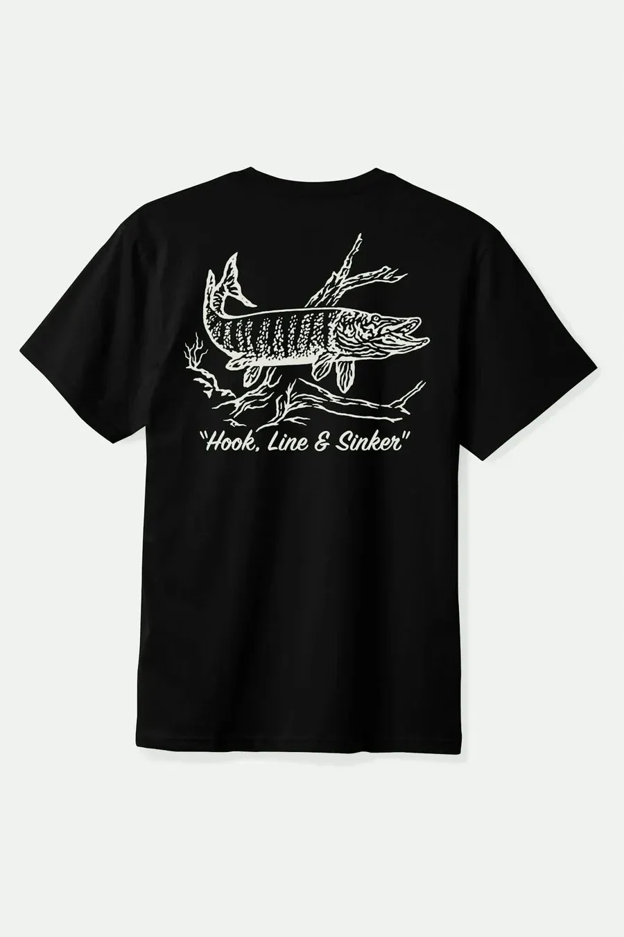 Brixton Muskie Tee - Black Worn Wash