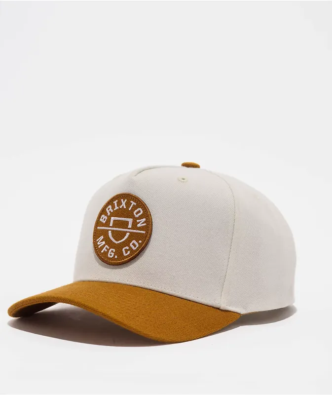 Brixton Crest C MP Snapback - Washed Copper/Off White