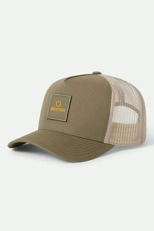 Brixton Alpha Block X C Mesh Cap - Ivy Green/Sand