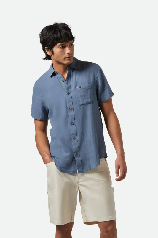 Brixton Charter Cotton SS Woven - Azure Blue