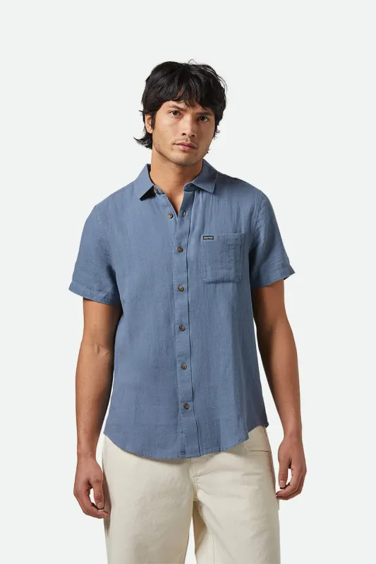 Brixton Charter Cotton SS Woven - Azure Blue