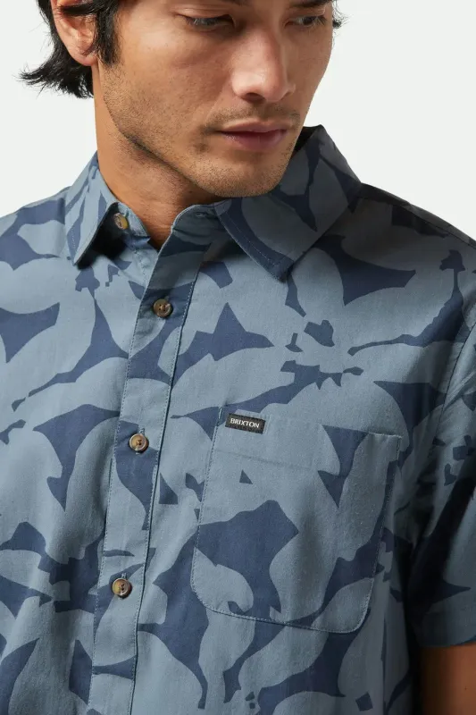 Brixton Charter Print SS Woven - W.Navy/Azure Blue Floral
