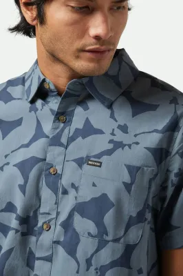Brixton Charter Print SS Woven - W.Navy/Azure Blue Floral
