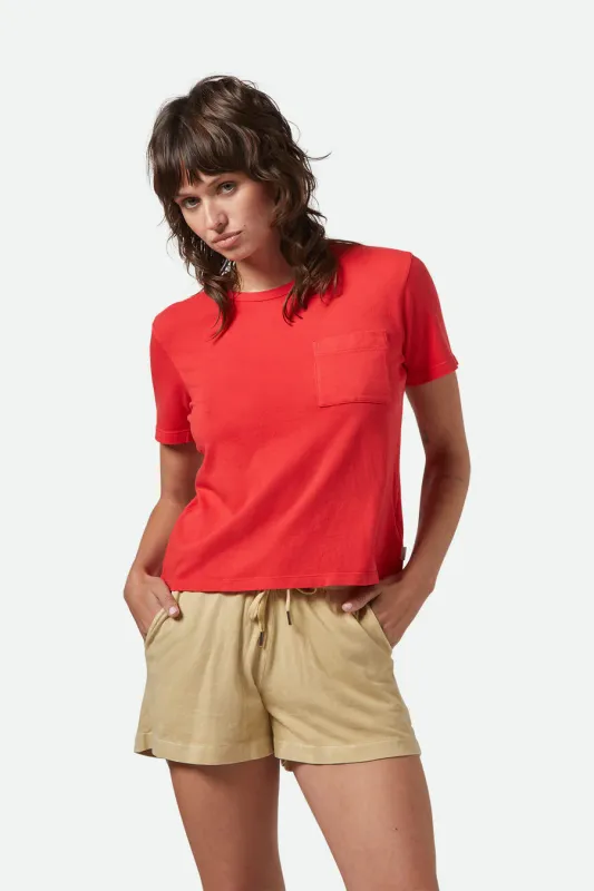Brixton Carefree Perfect Tee - Crimson