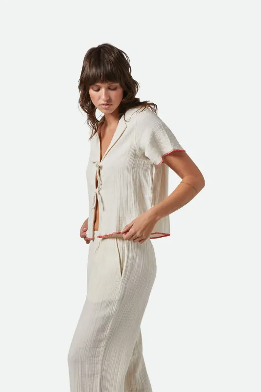 Brixton Wandering Tie Top - Off White