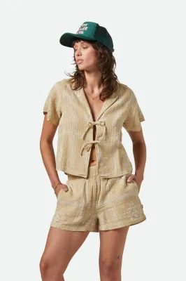Brixton Wandering Tie Top - Pale Khaki Bandana