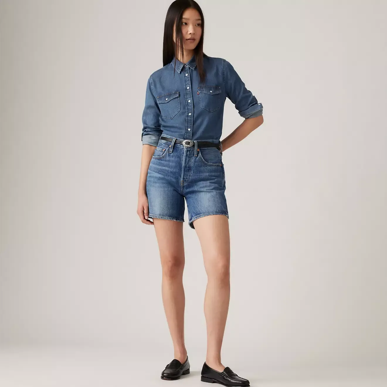 Levi&#39;s 501 Mid Thigh Short - Blue Beauty