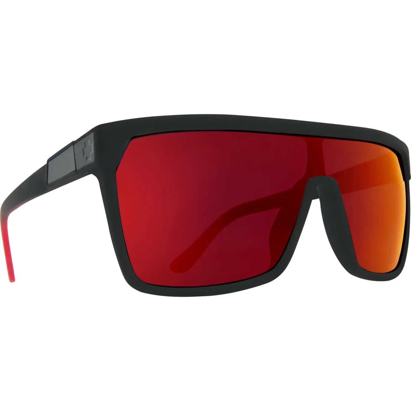 Spy Flynn Soft Matte Black Red Fade - Happy Grey Green Red Light Mirror