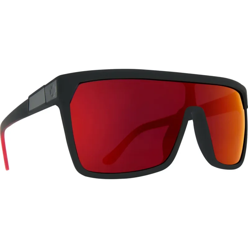 Spy Flynn Soft Matte Black Red Fade - Happy Grey Green Red Light Mirror