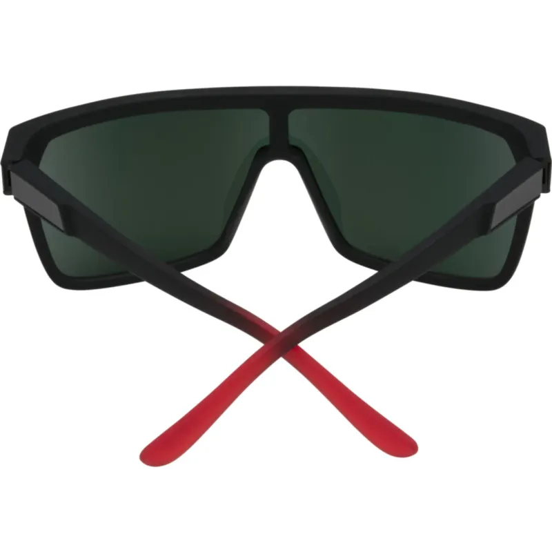 Spy Flynn Soft Matte Black Red Fade - Happy Grey Green Red Light Mirror