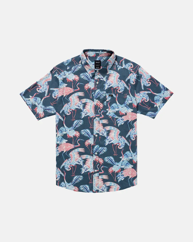 RVCA Day Break Button - Duck Blue