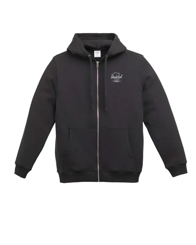 Herschel Basic Zip Hoodie - Black/White