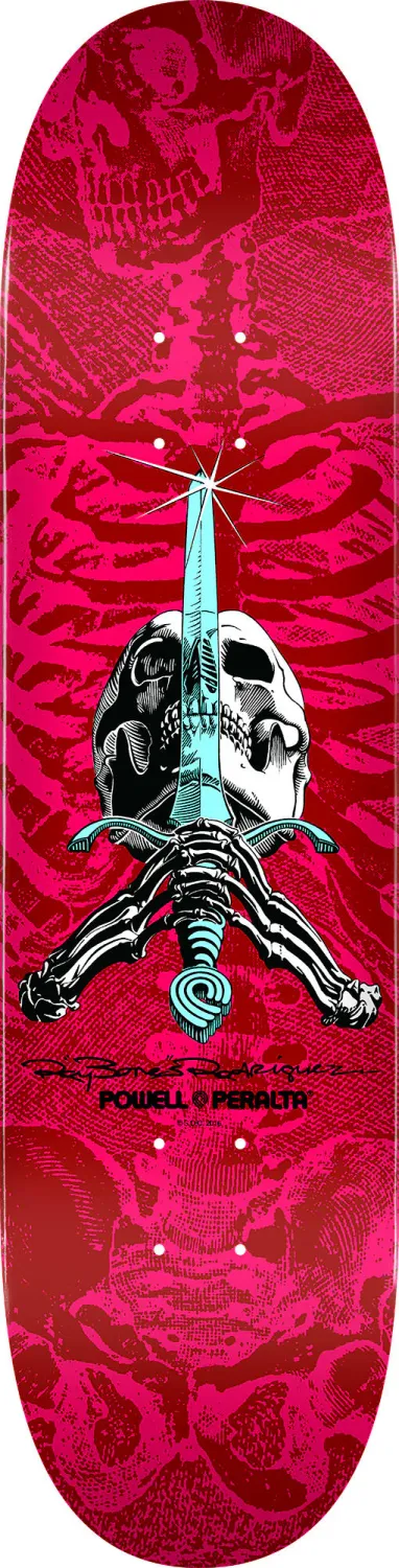 Powell Skull &amp; Sword Pink Deck - 8.5