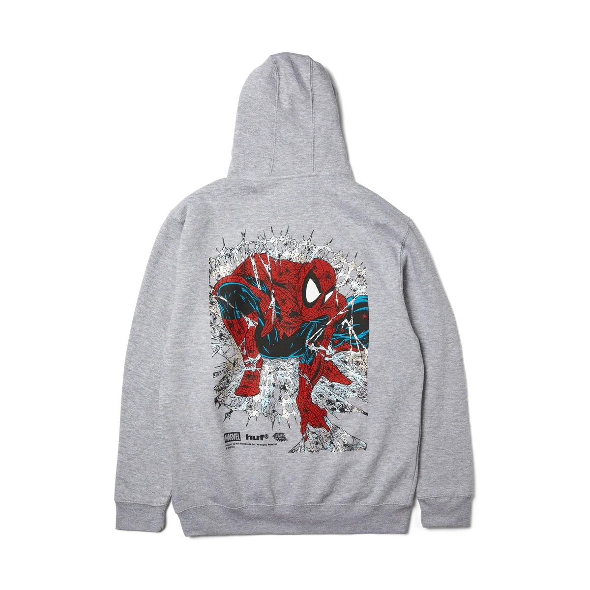 Huf Arachknight Full Zip Hoodie - Heather Grey