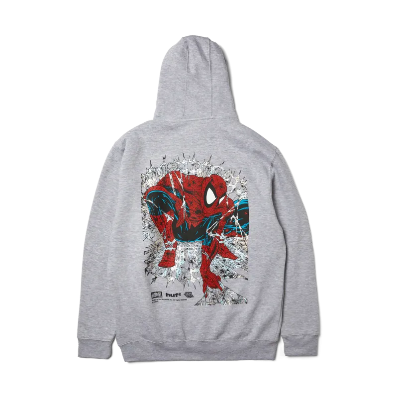 Huf Arachknight Full Zip Hoodie - Heather Grey