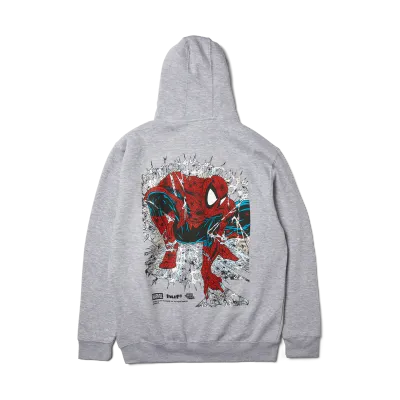 Huf Arachknight Full Zip Hoodie - Heather Grey