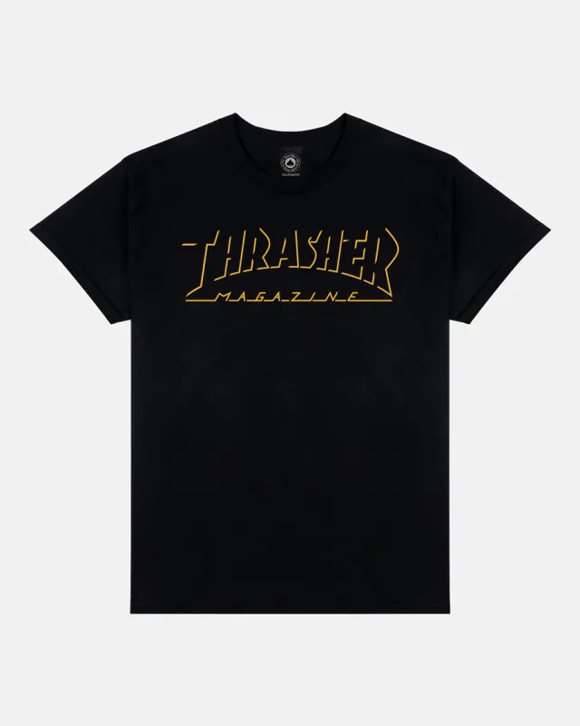 Thrasher Shadow Mag Logo Tee - Black