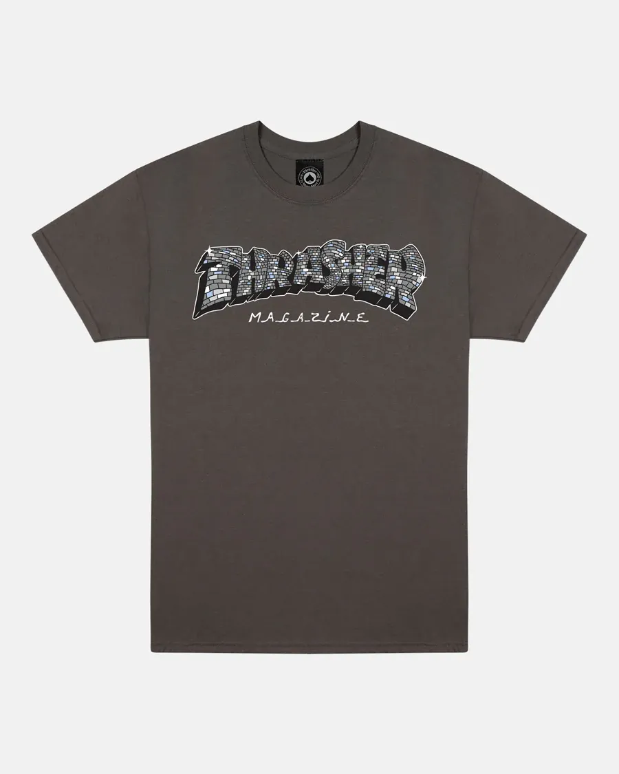 Thrasher Disco By Spanky Tee - Charcoal