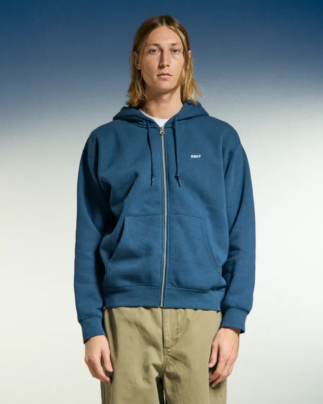 Obey Established Works Zip Hood II - Dark Denim