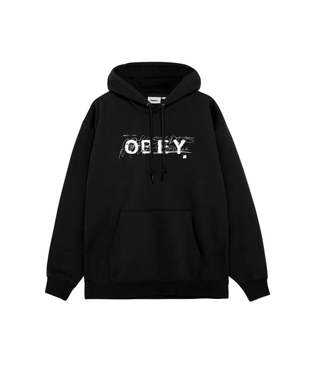 Obey Scribble Hood - Black