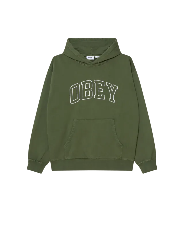 Obey Collegiate Faded Hood - Kombu Green